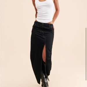 Barbie split maxi skirt